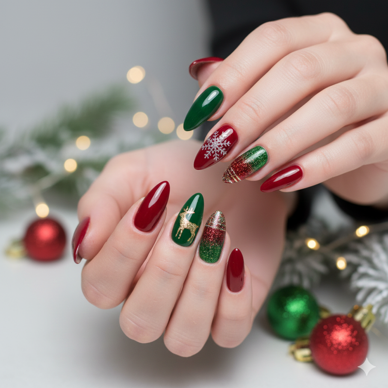 Bornova nail art tasarım örneği